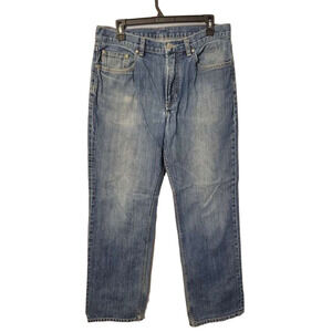 Structure Blue Jeans Straight Leg High Rise Medium Wash Men's Jeans Size 34